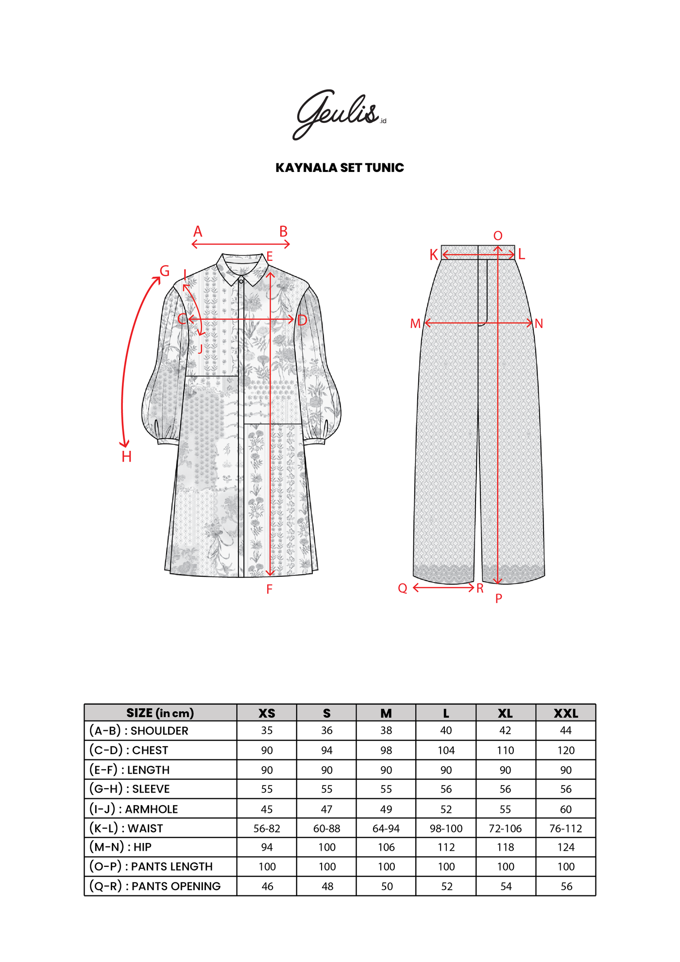 KAYNALA SET TUNIC – GEULIS